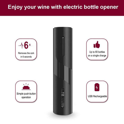 Automatic Electric Wine Bottle Corkscrew Opener