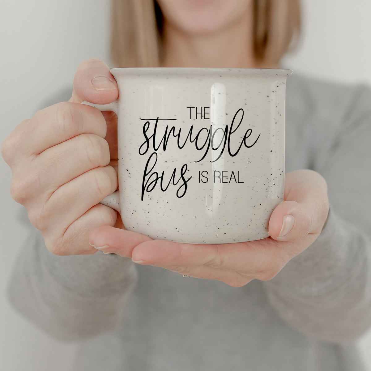 The Struggle 14.5oz Ceramic Mug Funny Inspirational Coffee Cup For Tough Days Gift