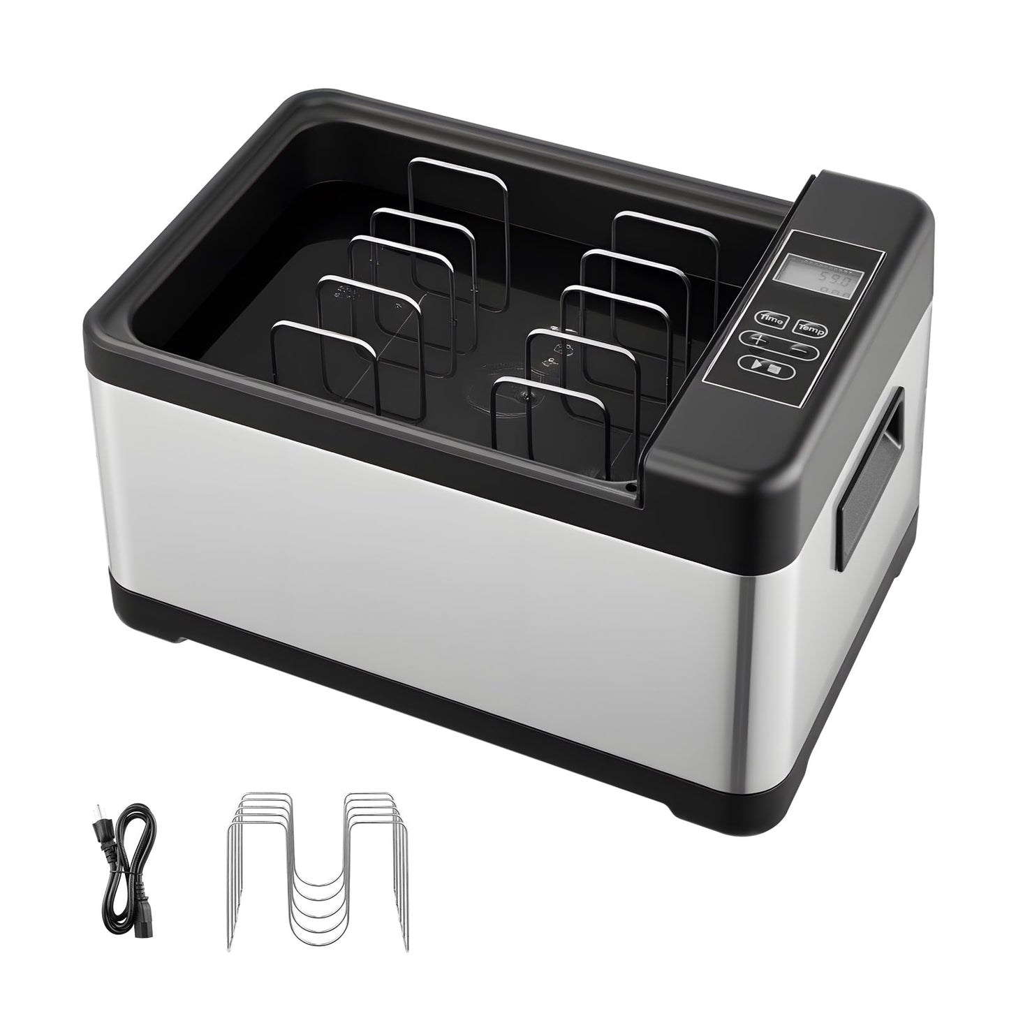 Sous Vide Cooker, 800W Sous-Vide Machine, Suveed Cooking Machine with LED Digital Display, Glass Lid, Precise Temperature & Timer Control, for Family & Friends, All-in-One Sous Vide Pot