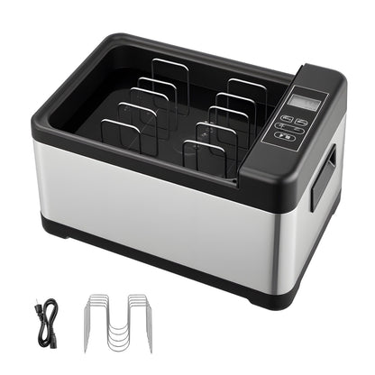 Sous Vide Cooker, 800W Sous-Vide Machine, Suveed Cooking Machine with LED Digital Display, Glass Lid, Precise Temperature & Timer Control, for Family & Friends, All-in-One Sous Vide Pot