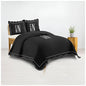 Monogram 400TC Luxurious Wavy Embroidery & Border Cotton Sateen Duvet Cover Set