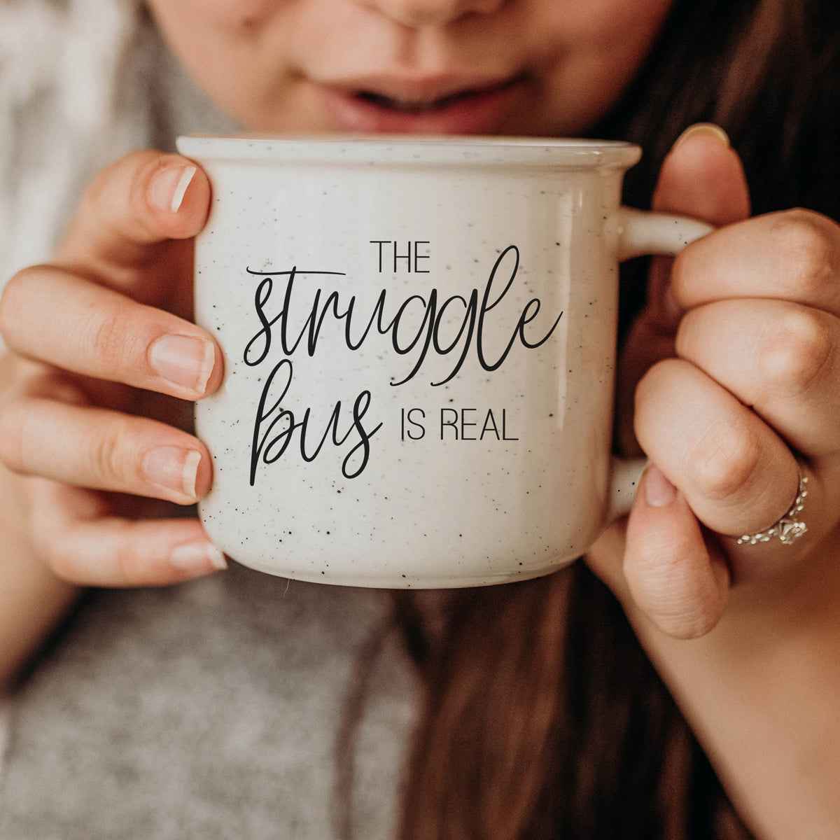 The Struggle 14.5oz Ceramic Mug Funny Inspirational Coffee Cup For Tough Days Gift