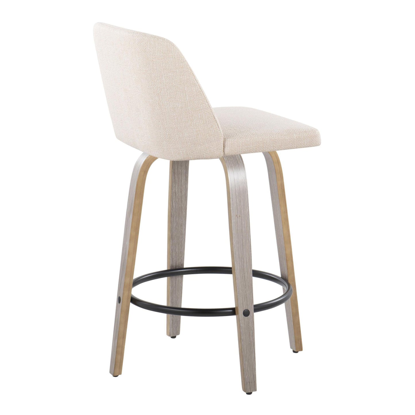 26" Contemporary Fixed Height Counter Stool with Swivel