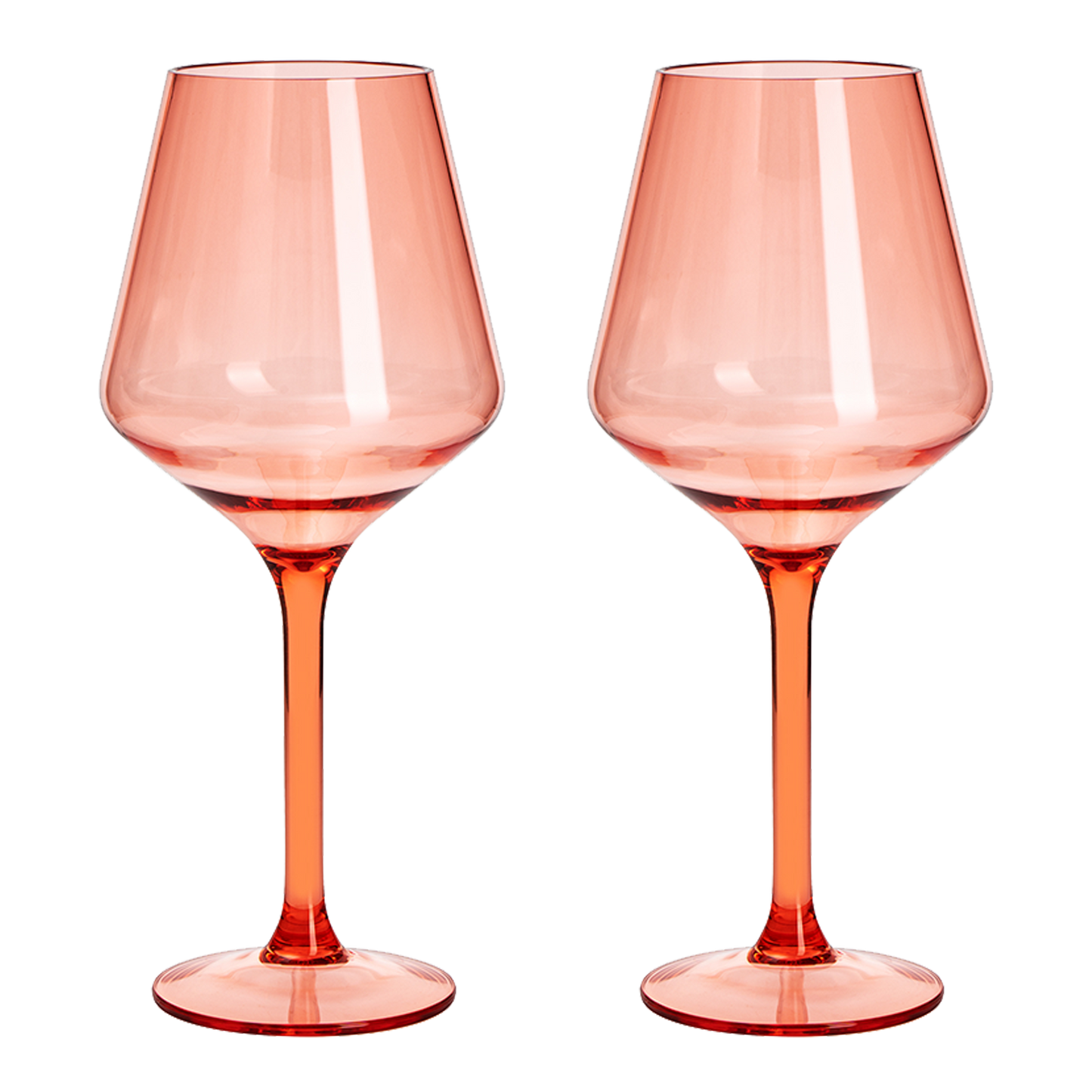 Saint Tropez Acrylic Stemmed Wine Glassware, Set of 2
