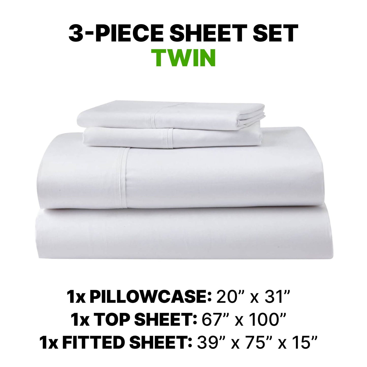 Sheet Set Luxurious Supima, Wrinkle Resistant, Breathable, With 2 Ghostgrip Band