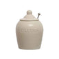 Debossed Stoneware Olive Jars with Slotted Spoon – Set of 2