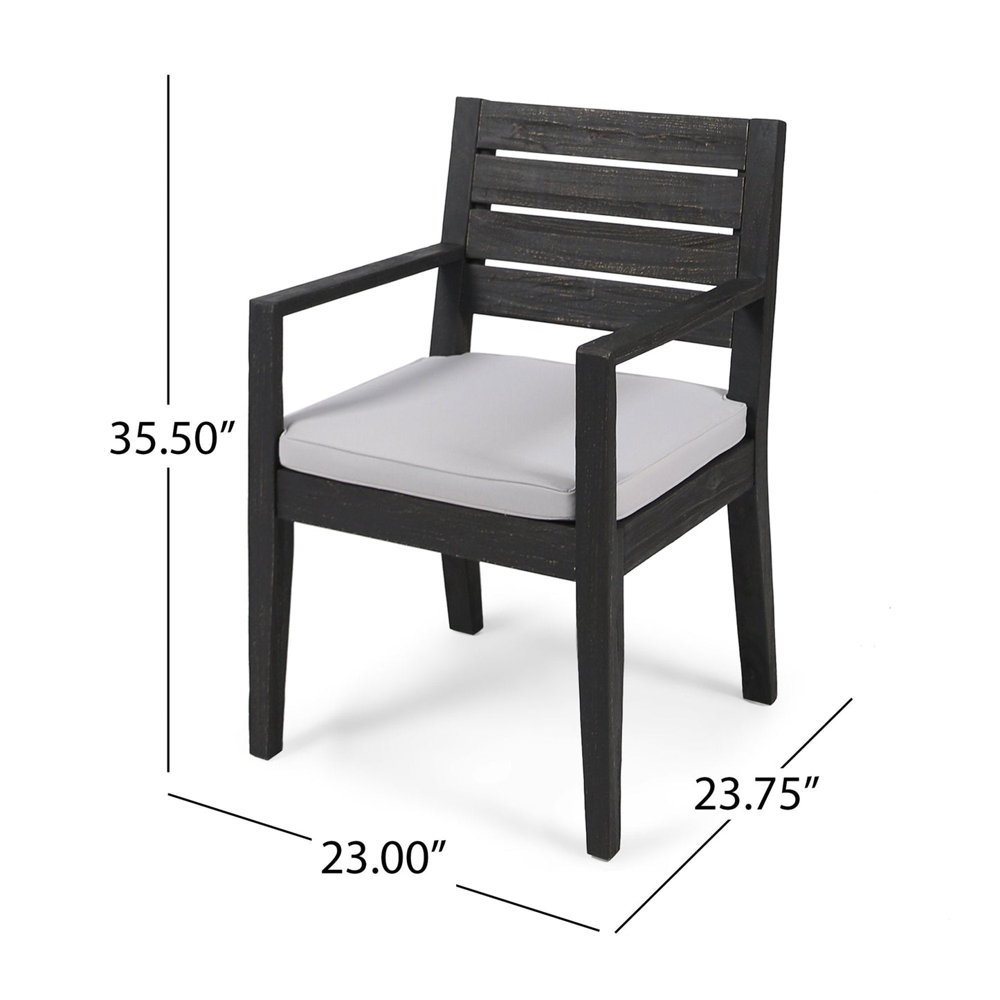 Outdoor 6-Seater Acacia Wood Dining Set with Bench
