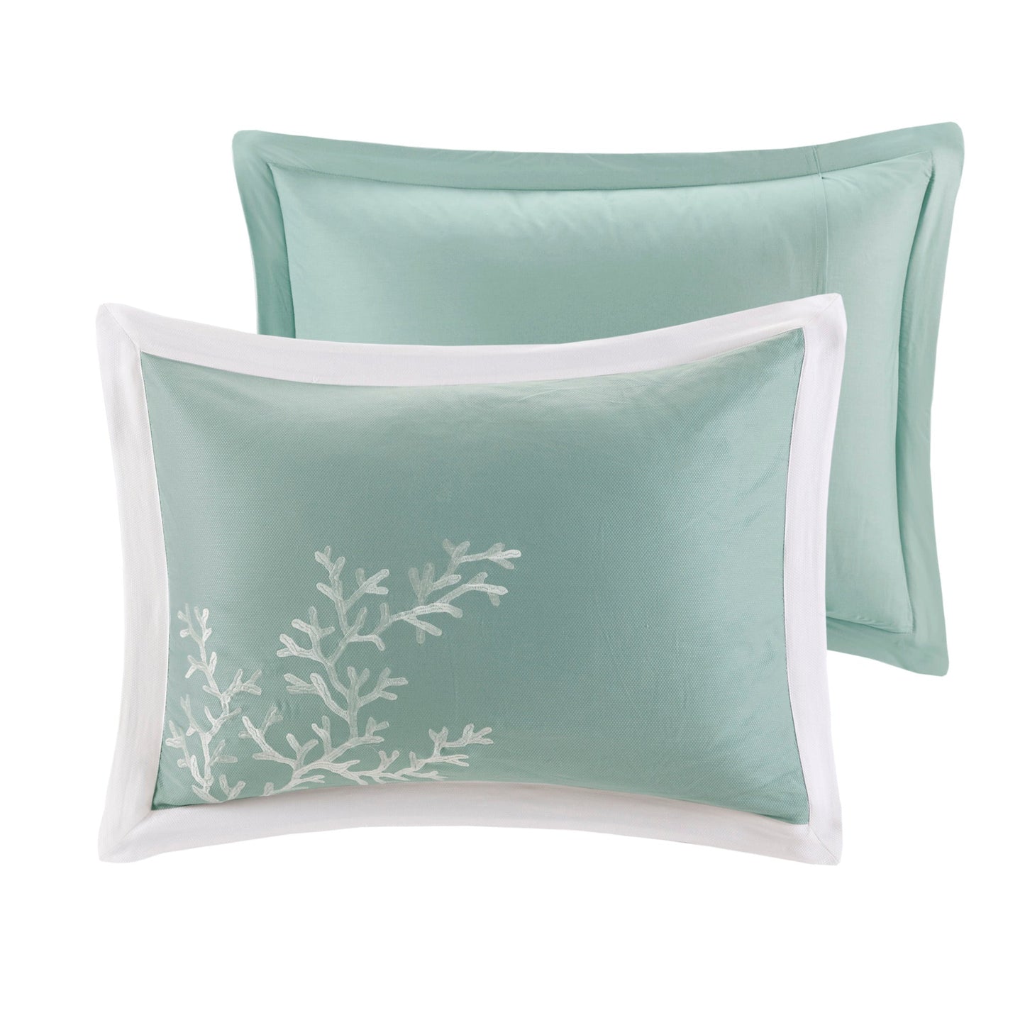 Oversized Cotton Jacquard Comforter Set - Aqua - Queen