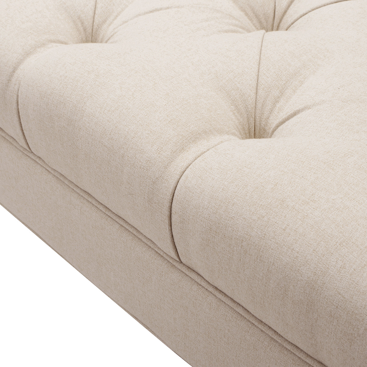 Alma Tufted Flared Arm Entryway Bench in Sky Neutral