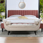 Alma Tufted Flared Arm Entryway Bench in Sky Neutral