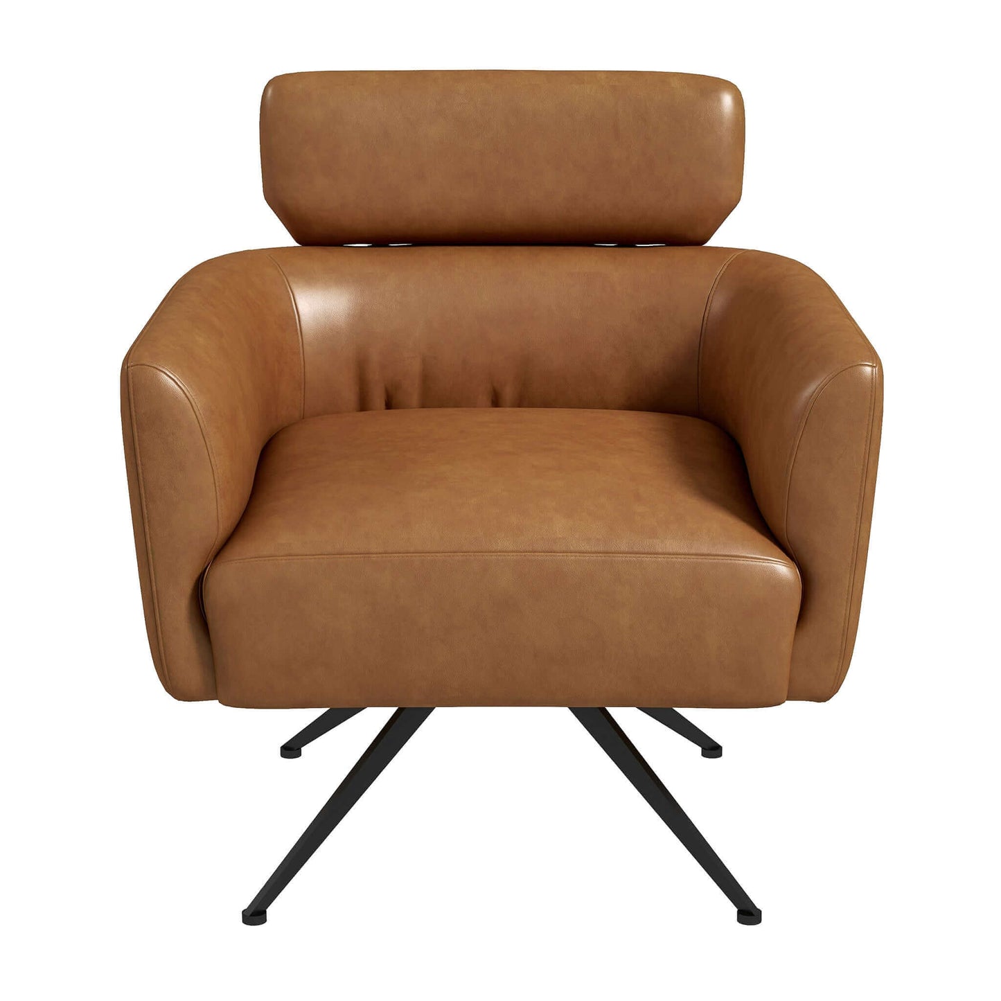 Camila Mid-Century Modern Leather Lounge Chair