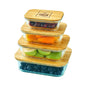 Glass Food Storage Set with Bamboo Lids — Set of 4