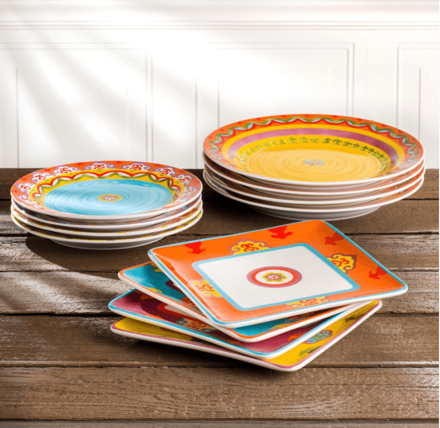 Galicia 8'' Square Salad Plates,Set of 4
