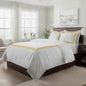 500TC Cotton Triple Embroidery Sateen Solid Duvet Cover Set