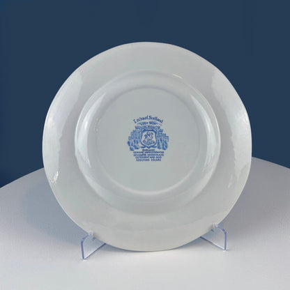 Fine English Blue & White Tableware Set — 3 Plates & 2 Berry Bowls