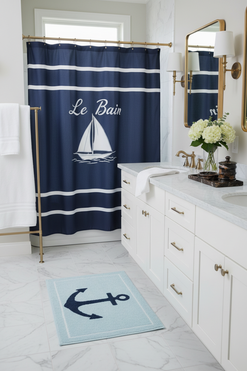 Coastal Marble Luxe Bath - Full Bathroom Lifestyle Scene