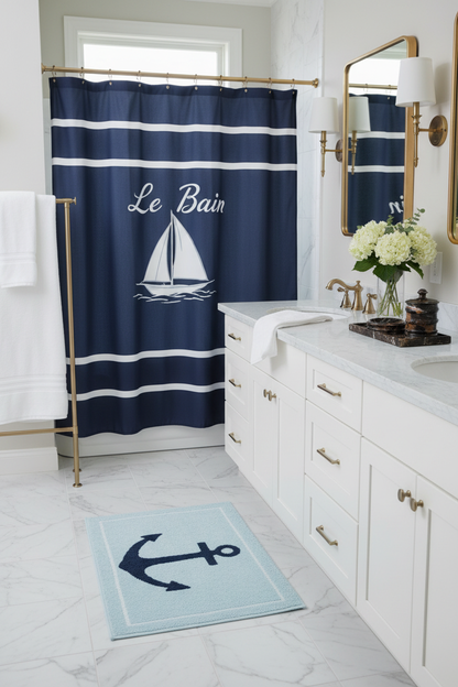 Coastal Marble Luxe Bath - Full Bathroom Lifestyle Scene