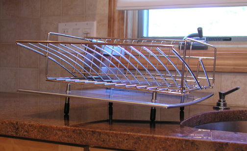 Rohan Stainless Steel Dish Rack Drainer with Cutlery Holder