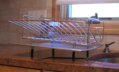 Rohan Stainless Steel Dish Rack Drainer with Cutlery Holder