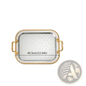 Luxury Rectangle Serving Tray with Gold Handles