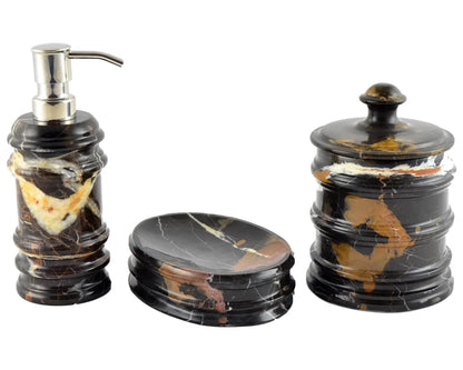 Michelangelo Marble 3-Piece Bathroom Accessory Set