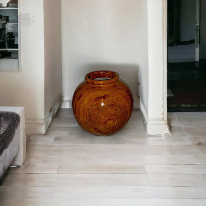Multi Brown Onyx 12 inch Vase
