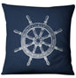 Navigation Navy Blue Nautical Shell Starfish Linen Pillow Cover Blue Anchor Navigation Anchor Sailboat Pillowcase Marine Cushion Cover Sofa Home Decorative Cushion Cover For Home