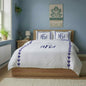 Monogram Layered Leaf Applique Cotton Duvet Cover Set