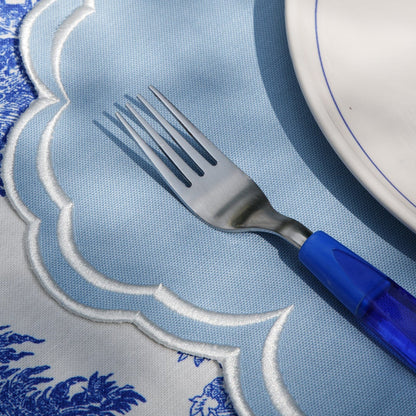 AQUELLE BABY BLUE RECTANGLE FABRIC PLACEMAT (Set Of 4)