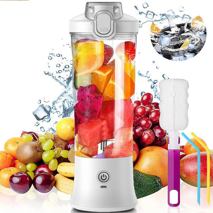 Portable Blender 600ml Electric Juicer Fruit Mixers 4000mah Usb Rechargeable Smoothie Mini Blender Personal Juicer Colorful Cup  Personal Size Blender Mini Fruit Mixer Milkshake Smoothie Maker With Usb Rechargeable Juicer