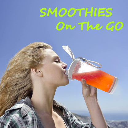 Portable Blender 600ml Electric Juicer Fruit Mixers 4000mah Usb Rechargeable Smoothie Mini Blender Personal Juicer Colorful Cup  Personal Size Blender Mini Fruit Mixer Milkshake Smoothie Maker With Usb Rechargeable Juicer