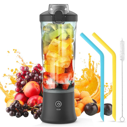 Portable Blender 600ml Electric Juicer Fruit Mixers 4000mah Usb Rechargeable Smoothie Mini Blender Personal Juicer Colorful Cup  Personal Size Blender Mini Fruit Mixer Milkshake Smoothie Maker With Usb Rechargeable Juicer