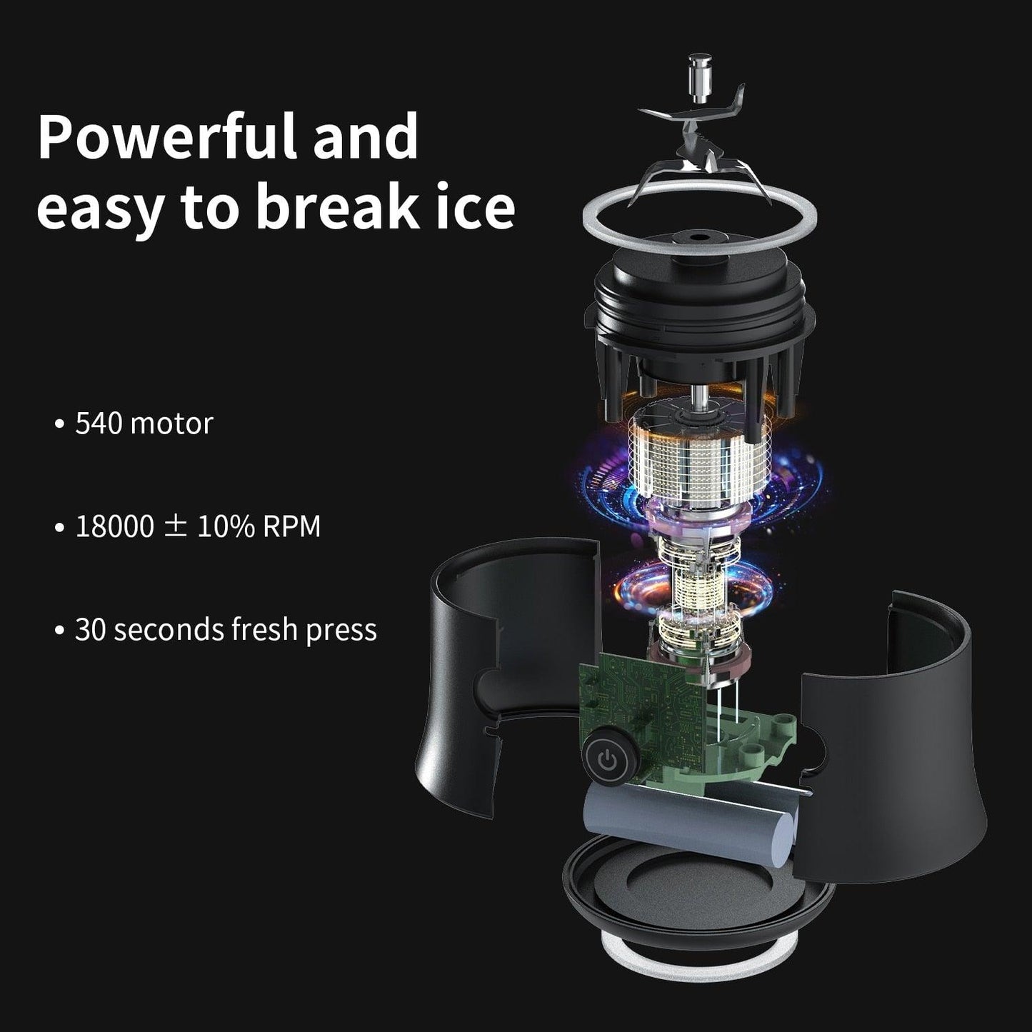 Portable Blender 600ml Electric Juicer Fruit Mixers 4000mah Usb Rechargeable Smoothie Mini Blender Personal Juicer Colorful Cup  Personal Size Blender Mini Fruit Mixer Milkshake Smoothie Maker With Usb Rechargeable Juicer