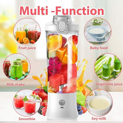 Portable Blender 600ml Electric Juicer Fruit Mixers 4000mah Usb Rechargeable Smoothie Mini Blender Personal Juicer Colorful Cup  Personal Size Blender Mini Fruit Mixer Milkshake Smoothie Maker With Usb Rechargeable Juicer