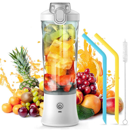 Portable Blender 600ml Electric Juicer Fruit Mixers 4000mah Usb Rechargeable Smoothie Mini Blender Personal Juicer Colorful Cup  Personal Size Blender Mini Fruit Mixer Milkshake Smoothie Maker With Usb Rechargeable Juicer