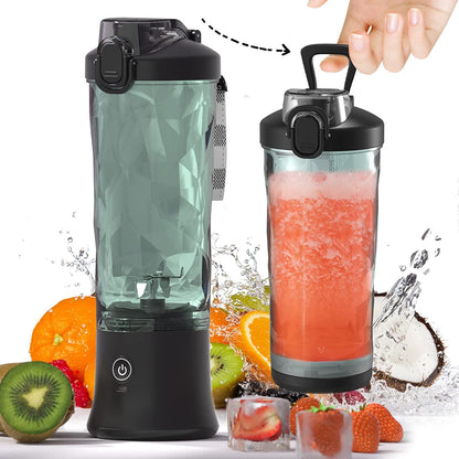 Portable Blender 600ml Electric Juicer Fruit Mixers 4000mah Usb Rechargeable Smoothie Mini Blender Personal Juicer Colorful Cup  Personal Size Blender Mini Fruit Mixer Milkshake Smoothie Maker With Usb Rechargeable Juicer