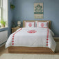 Monogram Layered Leaf Applique Cotton Duvet Cover Set