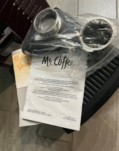 Used Mr. Coffee Espresso and Cappuccino Machine, Stainless Steel, Programmable Coffee Maker with Automatic Milk Frother, 15-Bar Pump, Ideal for Home B