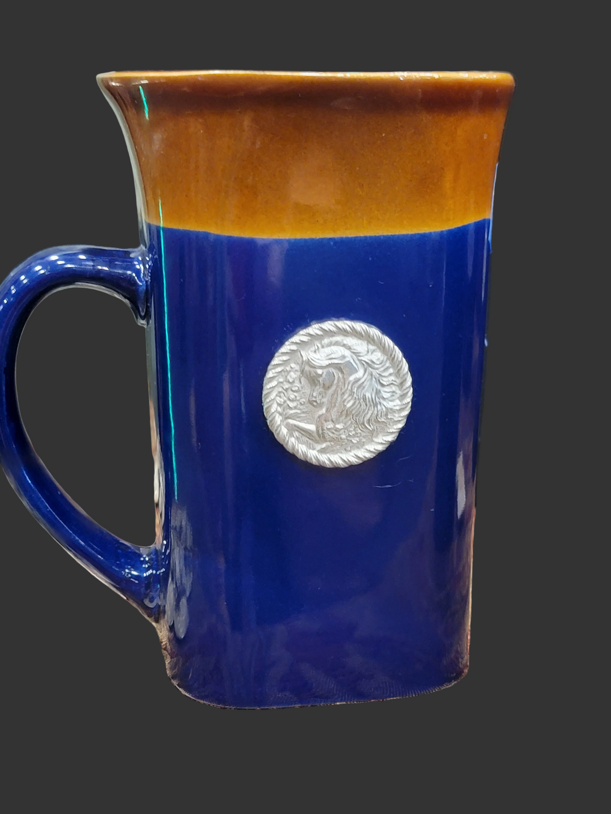 Arabian Horse Coffee Mug with Pewter Medallion