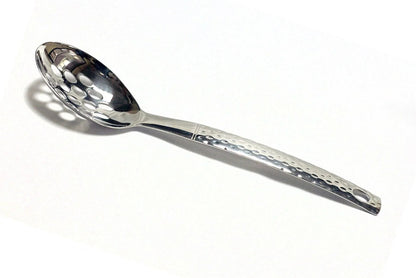 Serving Utensils Set with Hammered Design Handles
