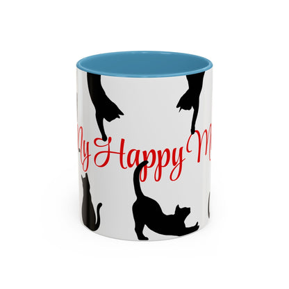 Silhouette Cat Lovers Accent Mug