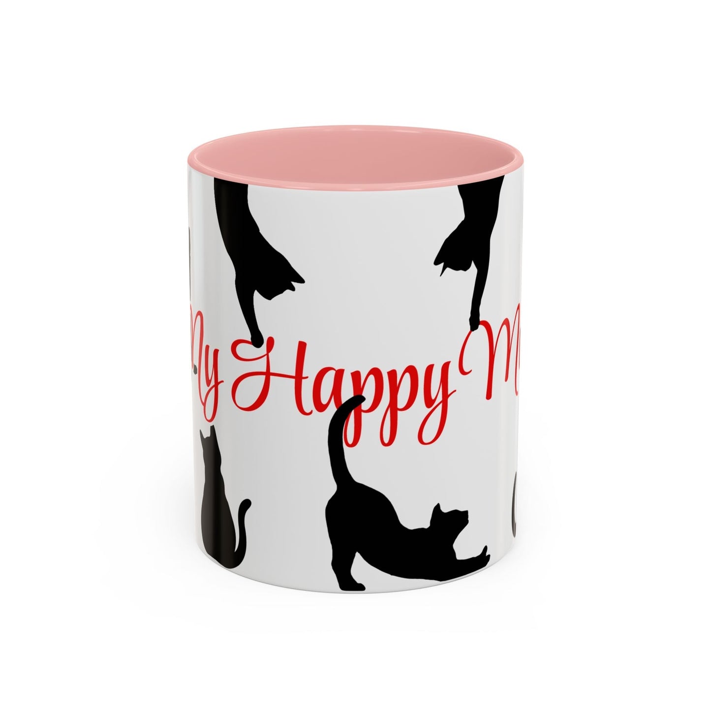 Silhouette Cat Lovers Accent Mug