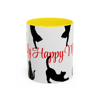 Silhouette Cat Lovers Accent Mug