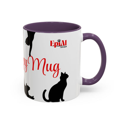 Silhouette Cat Lovers Accent Mug