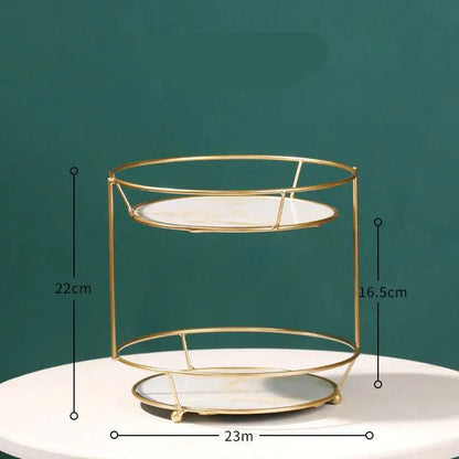 Two Tier Gold Dressing Table Finishing Rack