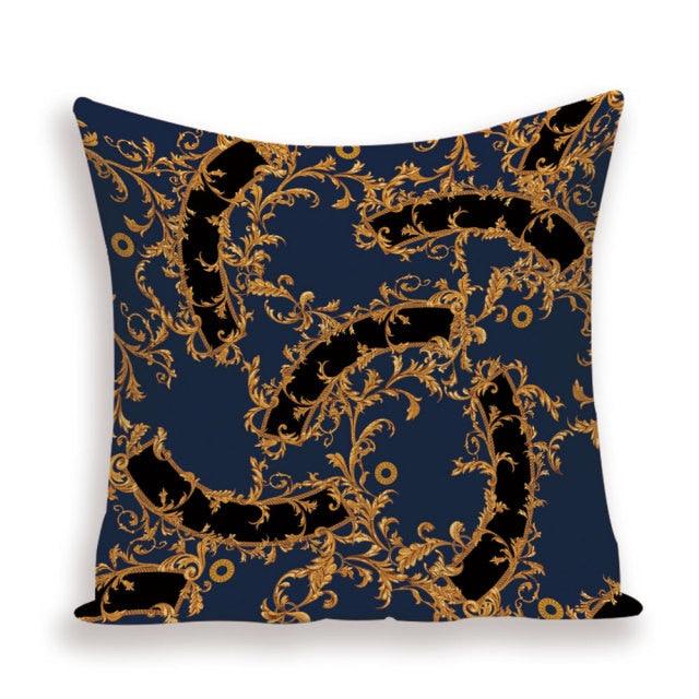 Vintage Luxury Throw Pillow Cover Lion Flower Cushion Cover For Home Decor Sofa Bed Geometric Pillows Cases Throw Pillow Covers Lion Head Flower Cotton Linen Square Home Decorative Throw Pillow Case Cushion Covers 45x45cm
