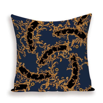 Vintage Luxury Throw Pillow Cover Lion Flower Cushion Cover For Home Decor Sofa Bed Geometric Pillows Cases Throw Pillow Covers Lion Head Flower Cotton Linen Square Home Decorative Throw Pillow Case Cushion Covers 45x45cm