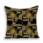 Vintage Luxury Throw Pillow Cover Lion Flower Cushion Cover For Home Decor Sofa Bed Geometric Pillows Cases Throw Pillow Covers Lion Head Flower Cotton Linen Square Home Decorative Throw Pillow Case Cushion Covers 45x45cm