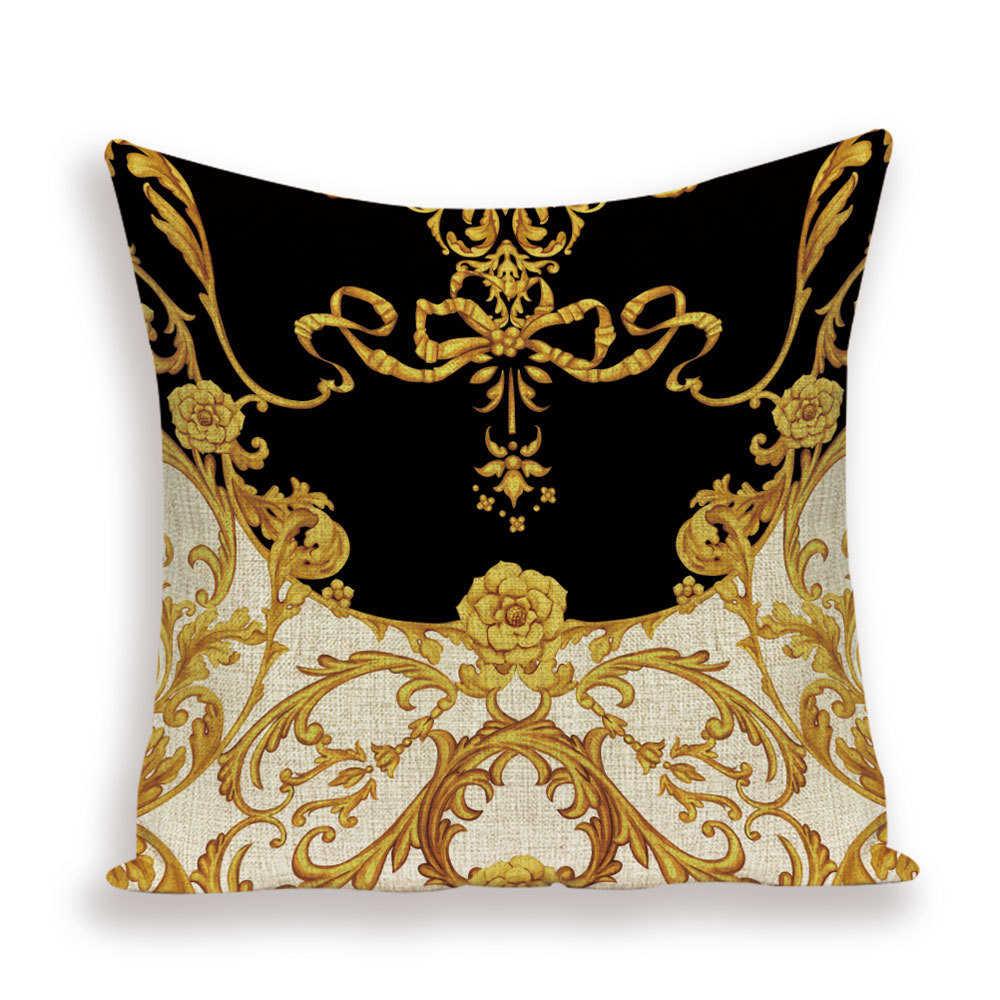 Vintage Luxury Throw Pillow Cover Lion Flower Cushion Cover For Home Decor Sofa Bed Geometric Pillows Cases Throw Pillow Covers Lion Head Flower Cotton Linen Square Home Decorative Throw Pillow Case Cushion Covers 45x45cm