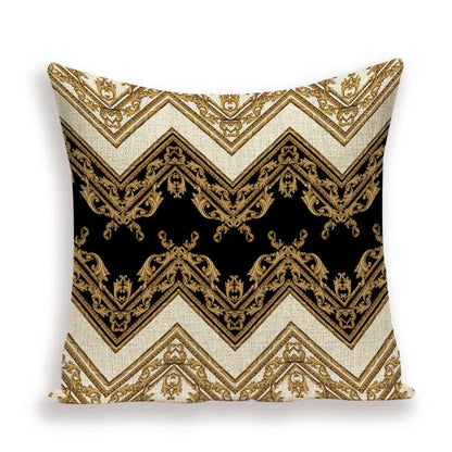 Vintage Luxury Throw Pillow Cover Lion Flower Cushion Cover For Home Decor Sofa Bed Geometric Pillows Cases Throw Pillow Covers Lion Head Flower Cotton Linen Square Home Decorative Throw Pillow Case Cushion Covers 45x45cm